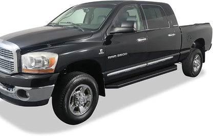 APS Black Stainless Steel Running Boards Style Compatible with Dodge Ram 1500 2006-2008 Mega Cab & Ram 2500 3500 2006-2009 (Side Steps Side Bars) 6in Wide