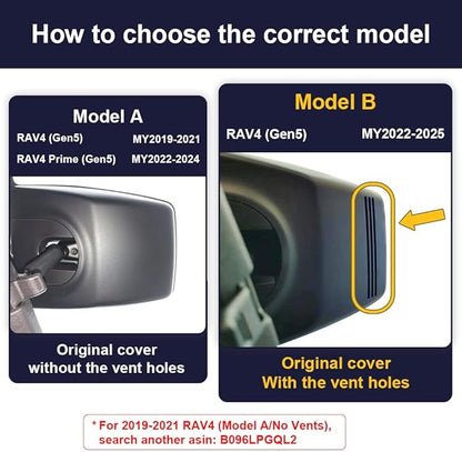 Fitcamx 4K Dash Cam Suitable for Toyota RAV4 2022-2025 (Model B/with Vent Hole on Cover), OEM Factory Look, UHD 2160P Video, Built-in WiFi & APP, Loop Recording, G-Sensor, Plug & Play, 64GB Card