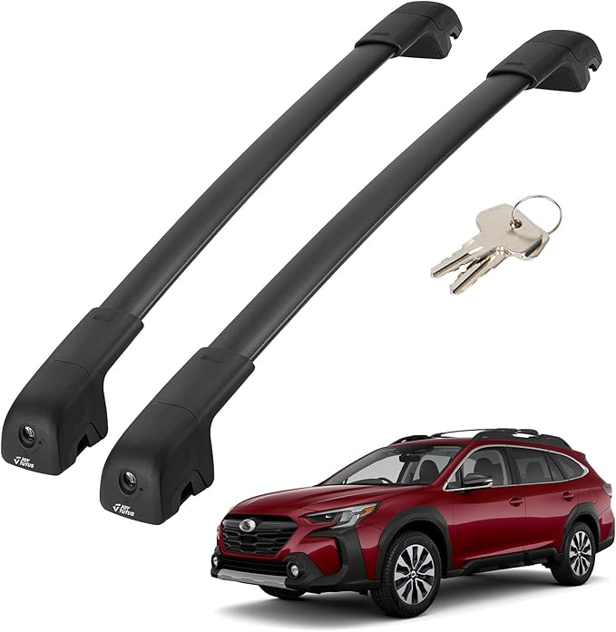 JOYTUTUS Car Roof Rack Cross Bars Compatible with Subaru Outback Wilderness 2022-2025 with Lock (Only Fit Wilderness), 300LB Aluminum Crossbars for Roof Racks Suitcase Kayak Canoes Bike Skis Snowboard