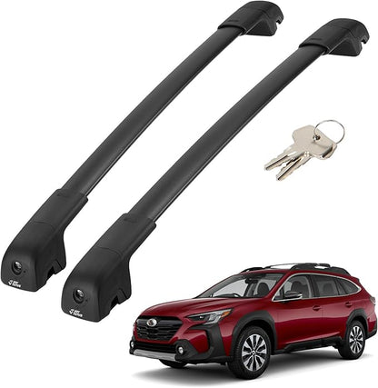 JOYTUTUS Car Roof Rack Cross Bars Compatible with Subaru Outback Wilderness 2022-2025 with Lock (Only Fit Wilderness), 300LB Aluminum Crossbars for Roof Racks Suitcase Kayak Canoes Bike Skis Snowboard