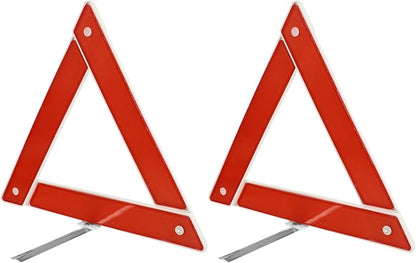 PRETYZOOM 2pcs Car Warning Triangle Signs Reflective Auto Safety Triangles with Folding Design for Roadside Emergency and Vehicle Breakdown Safety