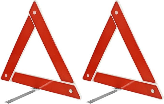 PRETYZOOM 2pcs Car Warning Triangle Signs Reflective Auto Safety Triangles with Folding Design for Roadside Emergency and Vehicle Breakdown Safety