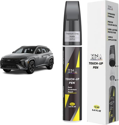 XNA Titanium Gray Matte(Y3G) for Hyundai Touch Up Paint, Car Scratch Remover for Nicks and Chips Repair, 2-In-1 Quick & Easy Fix Car Scratch Repair Kit with Exact Color-Matched