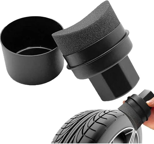 dPois Premium Tire Dressing Applicator for a Showroom Shine Foam Sponge with Lid Absorbs Product for Long-Lasting Black A One Size