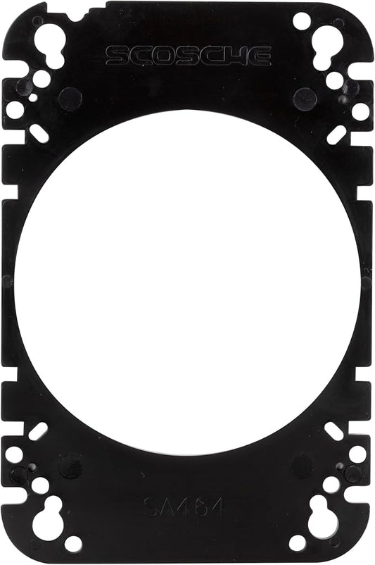 Scosche SA464 4x6” to 4" Car Speaker Adapters Compatible with Select 1976-07 Import and Domestic Vehicles - Adapter Spacers for Car Door and Dash Speakers - Sold in Pairs - See Fit Guide in Image
