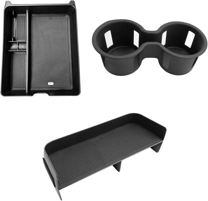 BIBIBO 3Pack for 2026 Honda Pilot Console Organizer 2026 Honda Pilot Center Console Insert Tray +Cup Holder+ Pilot Insert Divider Slot Box Secondary