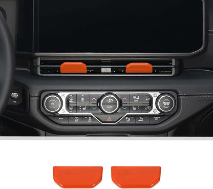 JWWY for Jeep JL Vent Air Outlet Adjustment Cover Trim Fit for 2024-2026 Jeep Wrangler JL JLU Gladiator JT 4xe Interior Accessories 2pcs Orange