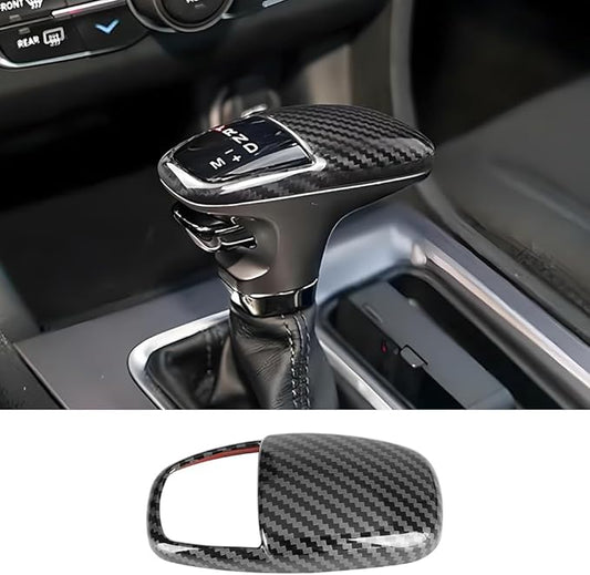 Car Center Console Gear Shift Knob Trim Cover for Dodge Challenger Charger 2015-2023 and Dodge Durango 2018-2026 Auto Interior Accessories Shifters Stick Protection Panel Carbon Fiber Style Kit