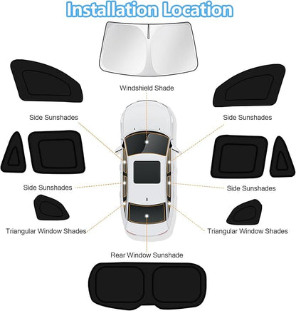 KUST Car Window Shades for BMW X5 2019-2025 Windshield Sun Shade Side Window Cover UV Block Privacy Protection Accessories for Camping Blackout Rear Back Full Set 10PCS