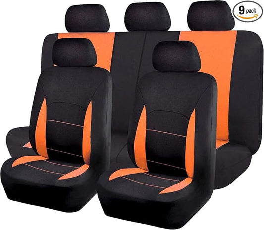 Flying Banner Car Seat Covers Front Seats Rear Bench Polyester car seat Protectors Easy installations Rear Bench Split Classic Man Lady Truck
