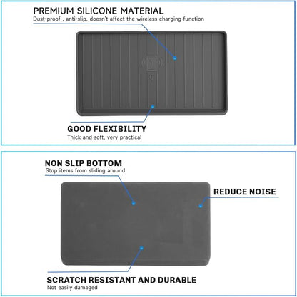 SXCY for 2026 Nissan Sentra Wireless Charging Protective Mats for 2026 Nissan Sentra Accessories Center Console Inserts Liner Anti-Slip Anti-Dust Waterproof Mats