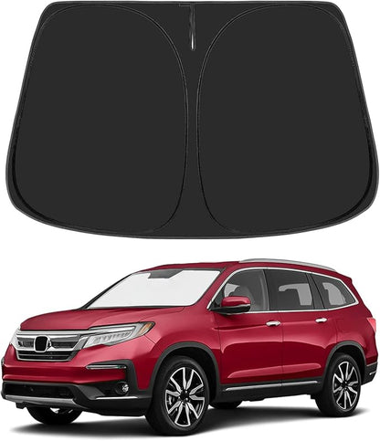 Proadsy 2026 Upgrade Front Windshield Sun Shade Foldable Sunshade Protector Custom Fit 2016-2025 2026 Pilot EX-L Special Edition Elite Black Edition Touring Accessories