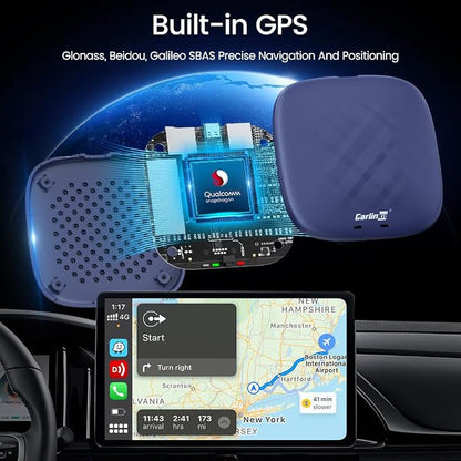 Carlinkit Tbox Plus Android 13.0 CarPlay Box for Wired CarPlay Ai Box Adapter, 8GB+128GB,8-Core,for Netflix,for YouTube,for Hulu,Online Upgrade