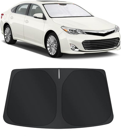TINGLU Sun Shade for Toyota Avalon 2013-2018 Accessories Windshield Sun Shade Window Shade UV Rays Protection Sun Visor Cover with Steering Wheel Sunshade Storage Bag