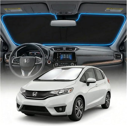 for Honda Fit Sun Shade Windshield Cover - Custom for Fit Accessories 2007-2024 Sunshade Foldable UV Protection & Heat Shield Sun Visor Accessories