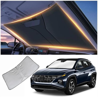 Windshield Sun Shade for Hyundai Tucson Front Window Shades Cover for 2010-2024 2025 2026 Tucson Windshield Sun Visor Protector Car Accessories