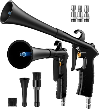 Car Cleaning Gun Detailing Interior Dryer Air Blow Gun, High Pressure Blower Gun, Car Detailing Kit Interior Cleaner, Car Detailing Tools for Car Quickly Blasts Dirt and Dust Works with Air