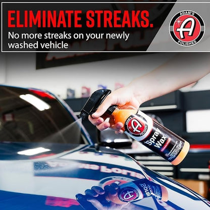 Adam's Polishes Spray Wax Gallon - Premium Infused Carnauba Car Wax Spray For Shine, Polish & Top Coat Paint Protection | Car Wash Enhancer & Clay Bar Lubricant | Car Boat Motorcycle RV Detailing
