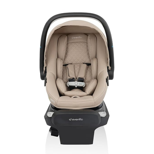 Evenflo Revolve180 LiteMax NXT Rotating Rear-Facing Lightweight Preemie and Infant Car Seat 3-30lbs. with SensorySoothe. Easy Install with Base (Topaz)