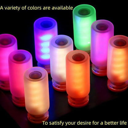 Retro Car Lamp, Touch Adjustment USB LED Car Lights,Plug in USB Automotive Night Lamps,Plug-in Ambient Light, Mini LED Bulb for Automotive,Bedroom,Hallway,Desk,No Pole dimming(Frosted-Purple)