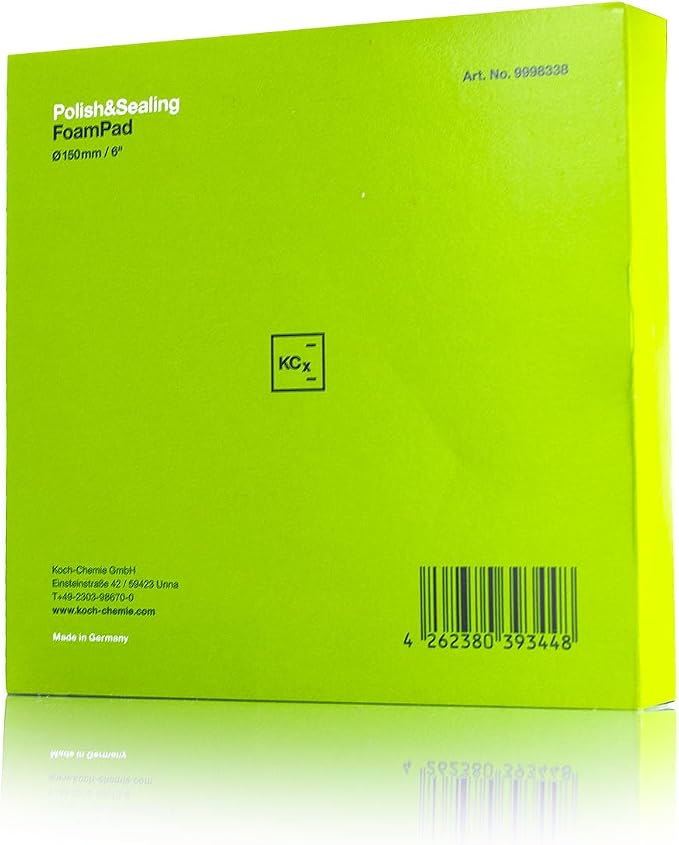 KOCHCHEMIE - Polish & Sealing Pad V2 - Extra-Fine Sponge for Evenly Applying Sealing Products; Low Torsion Forces & High Stability; Contours Easily (150mm x 23mm)