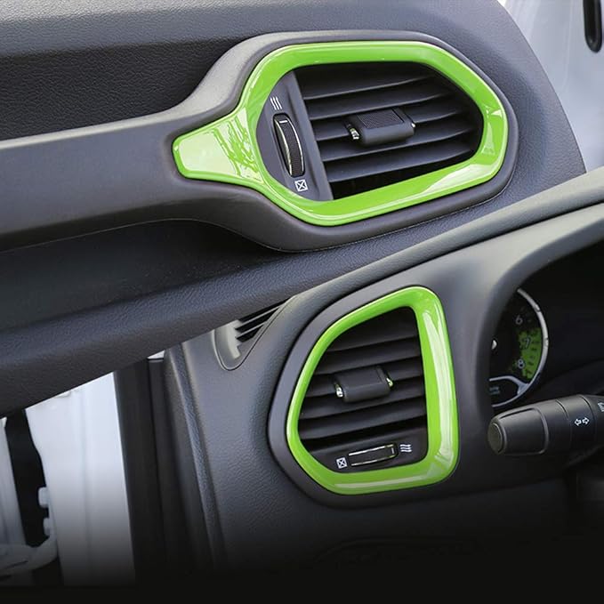31PCS/ Set Interior Trim Kit Car Interior Accessories Decoration Trim Kit for Jeep Renegade 2015-2018 (Green)