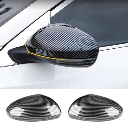 Chrome Carbon Fiber Car Side Door Mirror Trim Cover for Nissan Sentra 2020 2021 2022 2023 2024 2025 Auto Exterior Decorations Accessories Rearview Anti Scratch Protection Panel