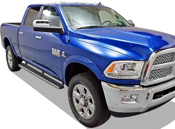 APS (304 Stainless Steel Polished Silver 5 inches) Running Boards Nerf Bars Side Steps Compatible with Ram 1500 2009-2018 Crew Cab & Ram 2500 3500 2010-2026