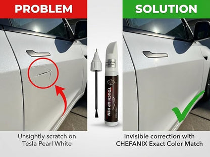 2 PCS Gray Touch Up Paint for Cars & Motorcycles – Car Scratch Remover, 2-in-1 Brush & Pen, Paint Scratch Repair Kit with Quick-Dry Formula for Multi-Brand Vehicles
