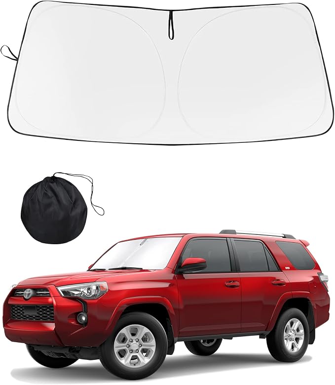 Custom Fit Windshield Sunshade for 4Runner 2010-2025 | 5th Gen SUV Sun Shield | Max UV Blocking & Heat Reduction | Foldable Sunshade for SR5, Trail, Limited Trims | Easy to Install
