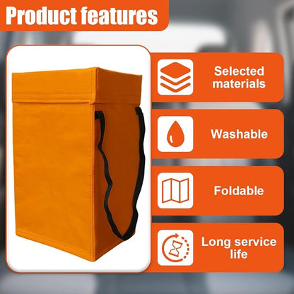 YoRise Foldable Car Trash Can, Multipurpose Waterproof Auto Back Seat Hanging Garbage Organizer, Large Capacity Leak-Proof Vehicle Interior Storage Bag Accessories for Cars, SUVs, Trucks (Red)
