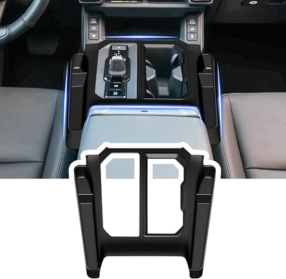 Gear Shift Panel Trim for RAV4 2026 LE/SE/XLE Premium/Woodland/XSE/Limited, Central Control Console Cover, Silicone Gear Shift Knob Cover with Organizer, Anti-Scratch Interior Accessories