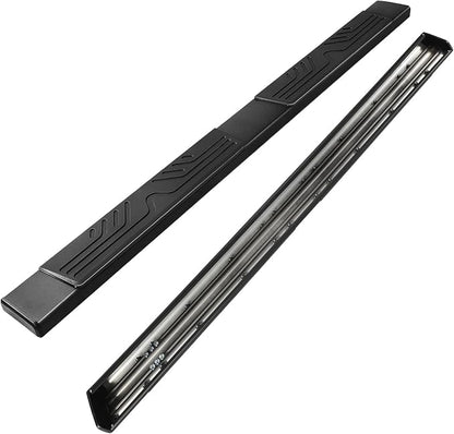 PZ 6.5" Rustproof Running Boards Side Steps Compatible with Chevy Silverado/GMC Sierra 1500 Double Cab 2019-2025,2020-2025 2500HD 3500HD,500LBS Anti-Slip Black Aluminum No Drill Truck Running Boards