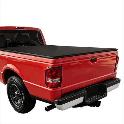 PM PERFORMOTOR Vinyl Soft Tri-Fold Truck Bed Tonneau Cover Compatible with 1983-2011 Ford Ranger, fits 6 ft Fleetside Bed Models