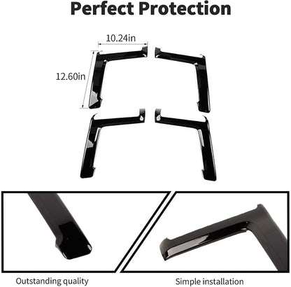 Voodonala for 4Runner Inner Door Handle Door Pull Cover Trim Decoration Garnish for Toyota 4Runner Interior Accessories 2010-2025+ 4pcs Black
