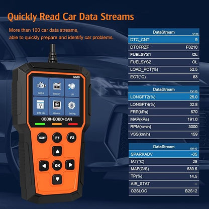 Classic Enhanced Universal OBD II Scanner Automotive Engine Fault Code Reader CAN Diagnostic Fault Diagnostic Instrument, Reads and Clears Error Codes of 1996 or Later OBD2 Protocol Vehicles