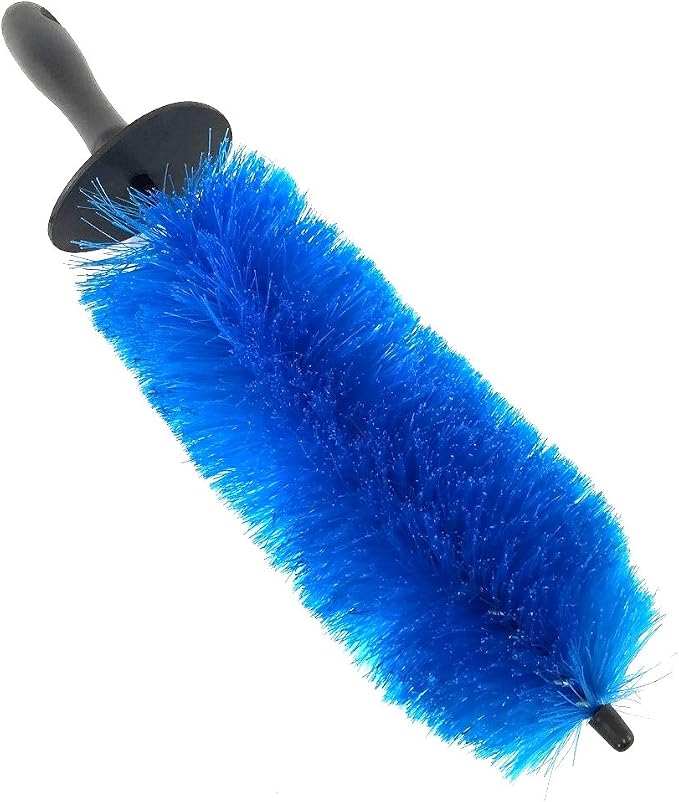 Speedy Wheel Brush, Easy Reach Wheel RIM Detailing Brush 17’’ Long Bristle by SCP, Rim Tire Detail Brush,Car Wheel Brush,Use on Rims,Wheels,Exhaust Tips and more