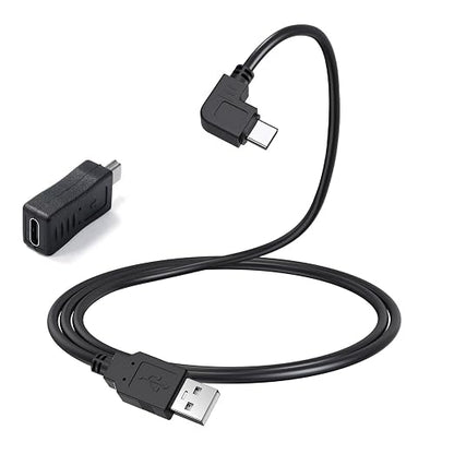 Dash Cam USB C Cable for REDTIGER F7N, 11.5 ft Power Cord for Rove R2-4K Camera, with Mini USB Adapter