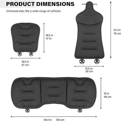 Custom Car Seat Cushion with Back Support, Customizable logo, Personalized Car Seat Cushions for Driving, Soft PP Cotton Filling,Universal Fit Non-Slip Seat Cushion for Sedan Truck SUV,Easy to Install