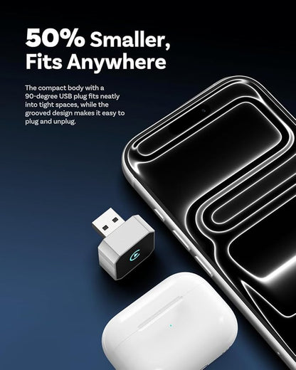 Wireless CarPlay Adapter for Apple Car Play Wireless Adapter, Android Auto Carplay Wireless Adapter, No Latency Bluetooth Carplay Adapter for iPhone iOS 10+ & Android 11+ & Car 2016+