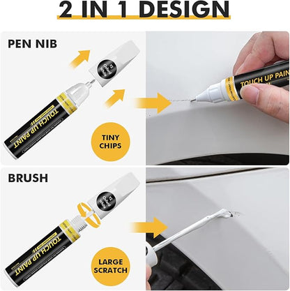 (Tuxedo Black (UH) Car Touch Up Paint for ford, Car Paint Scratch Repair Kit, 2 in 1 Premium Scratch Remover Pen with Exact Color-Matched