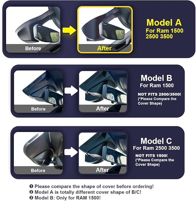 Fitcamx 2K Dual Dash Cam Suitable for RAM 1500 (Model A) 2019 2020 2021 2022 2023 2024 Rebel Big Horn Laramie, OEM Style, Front 1440P+Rear 1080P Video, Loop Recording WiFi, G-Sensor, Easy to Set, 64GB