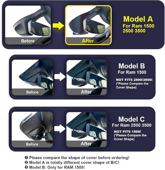 Fitcamx 2K Dual Dash Cam Suitable for RAM 1500 (Model A) 2019 2020 2021 2022 2023 2024 Rebel Big Horn Laramie, OEM Style, Front 1440P+Rear 1080P Video, Loop Recording WiFi, G-Sensor, Easy to Set, 64GB