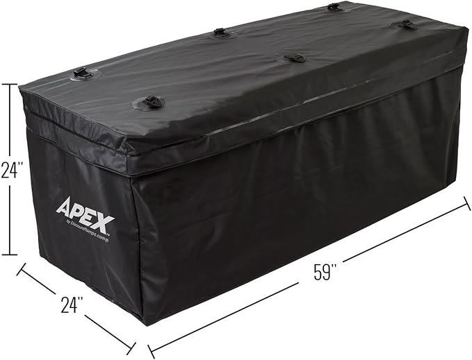 Apex Extra Large Roof Cargo Bag with Self-Sealing Zipper, for Roof-Mounted Racks, Built-in Crossbars or Hitch-Mounted Carriers, 19.6 Cubic Feet