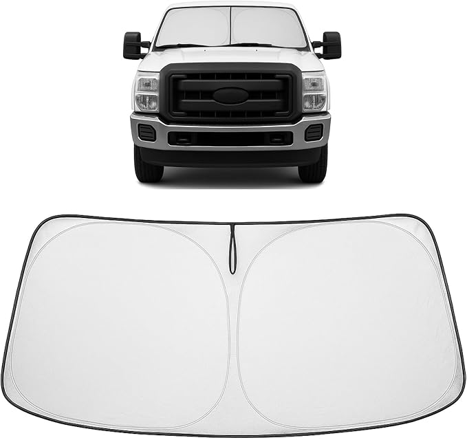 Proadsy 2026 Upgrade Front Windshield Sun Shade Foldable Sunshade Protector Custom Fit for 2008-2016 Ford Super Duty F-250 F250 F-350 F350 F-450 F450 F-550 F550 2Door 4Door Pickup Accessories