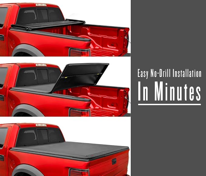 MaxMate Soft Tri-fold Truck Bed Tonneau Cover Compatible with 2019-2023 Ford Ranger | 6' (73") Bed | TCF371067