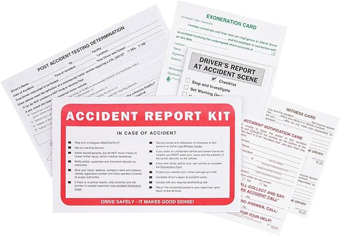 Vehicle Accident Report Kit in Envelope 10 Pack, Helps Drivers Collect, Organize & Report Vehicle Accident Information, J. J. Keller & Associates, Inc.