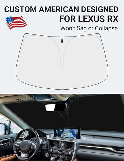 Proadsy 2026 Upgrade Front Windshield Sunshade Custom Fit 2016-2022 Lexus RX SUV Foldable Sun Shade Sun Visor Protector, Accessories