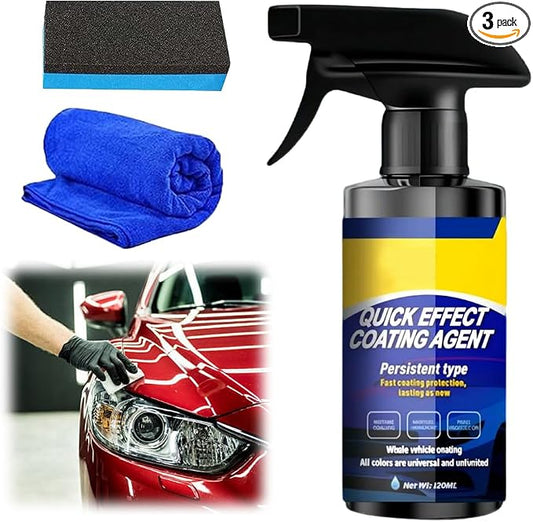 Advanced Car Quick-acting Coating Agent Spray, 2026 New Quick Effect Coating Agent for Car Paint Care Advanced Hydrophobic Nano Ceramic Wax for Vehicles Shine (1PCS)