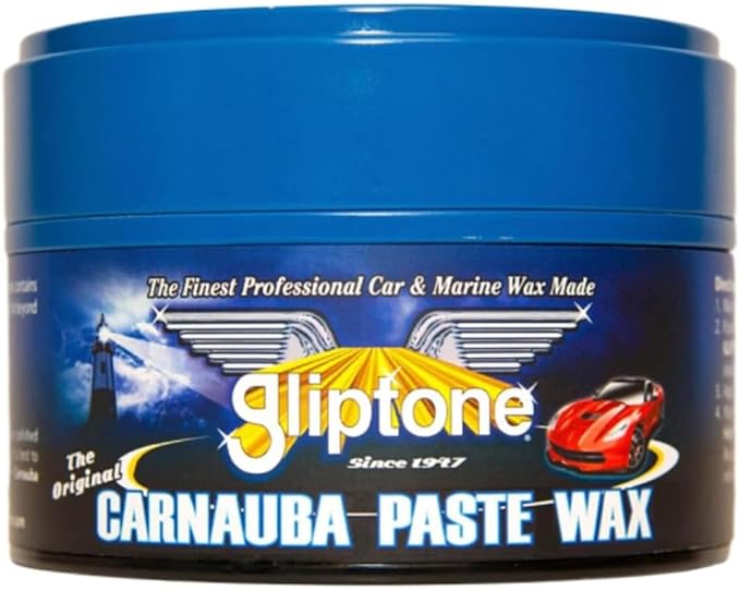 Gliptone Carnauba Paste Wax, Original Brazilian Carnauba Formula for Maximum Surface Protection and Long-Lasting Brilliant Shine, Easy Apply & Remove, 10.5 Oz | Original Brazilian Carnauba Formula, Maximum Surface Protection, Long-Lasting Brilliant Shi...